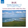 Review of Bax Violin and Piano Works Vol 2