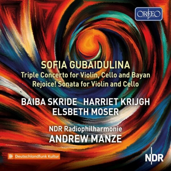 C230121. GUBAIDULINA Triple Concerto for Violin, Cello & Bayan. Rejoice! (Manze)