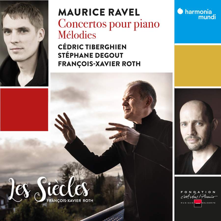 HMM90 2612. RAVEL Piano Concertos. Mélodies (Cédric Tiberghien. Stéphane Degout)