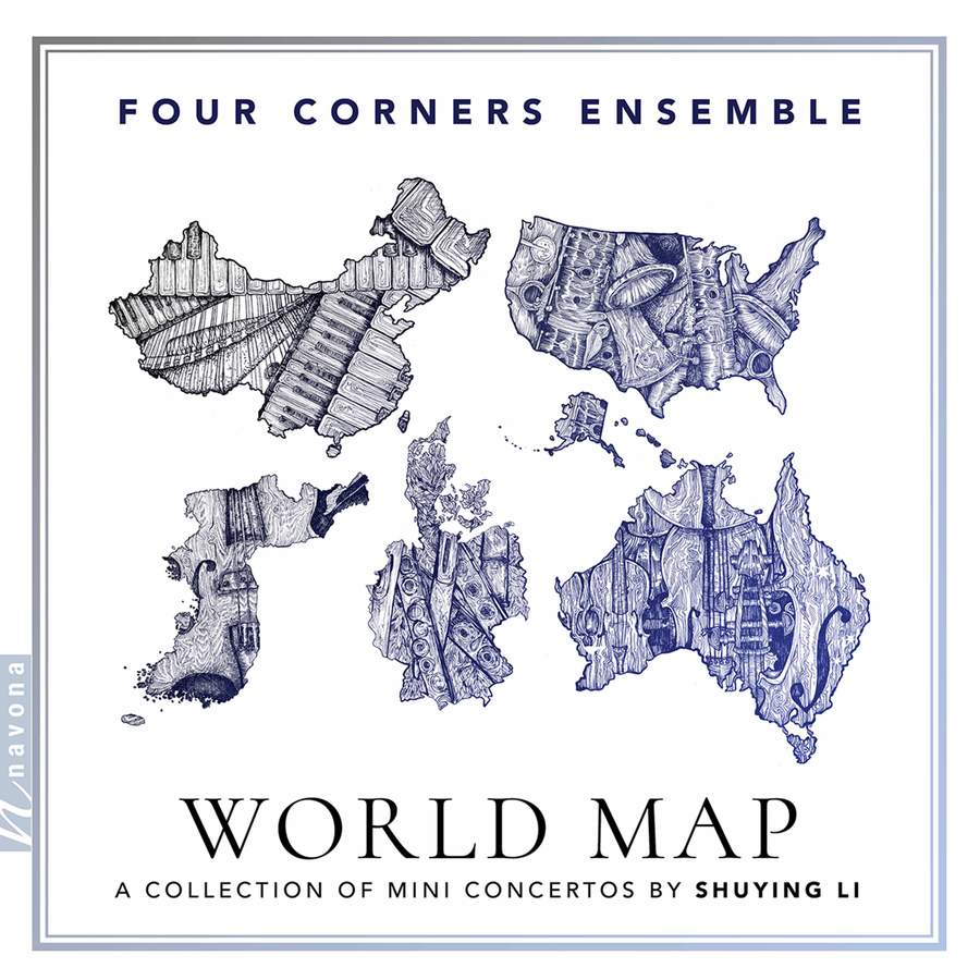 NV6312. LI World Map (Four Corners Ensemble)