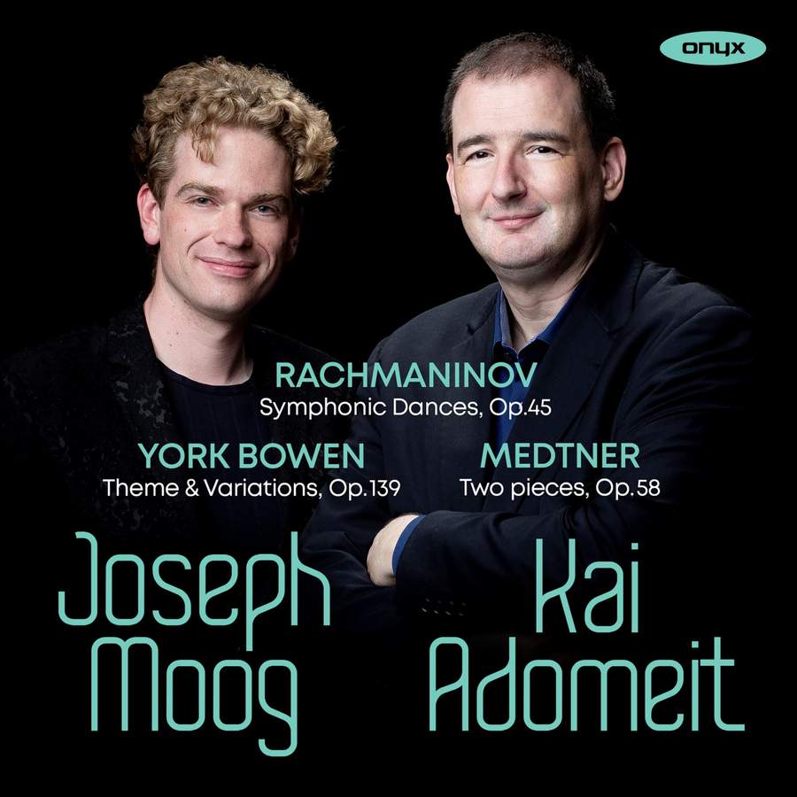 Review of BOWEN; MEDTNER; RACHMANINOV Works for two pianos (Moog, Adomeit)