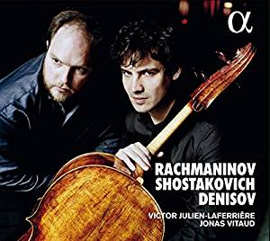 ALPHA547. RACHMANINOV; SHOSTAKOVICH; DENISOV Cello Sonatas