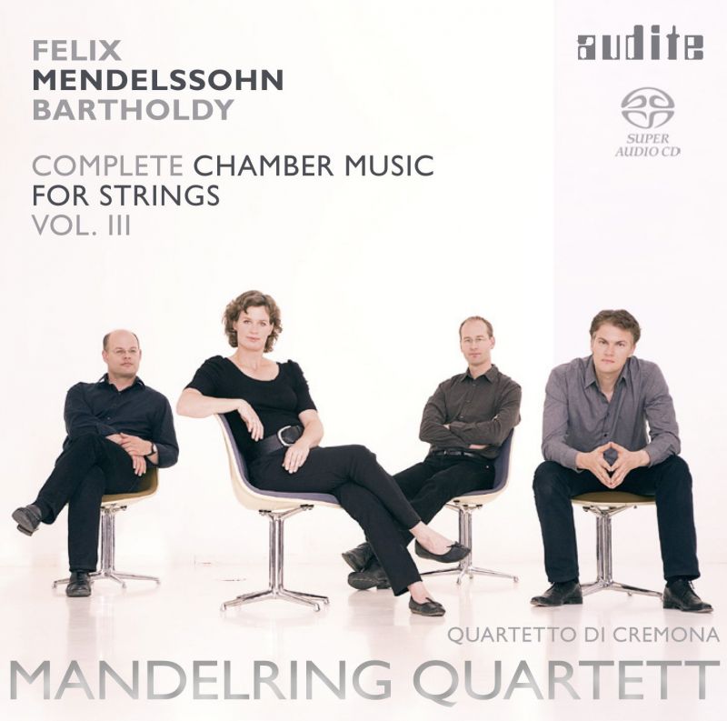 AUDITE92 658. MENDELSSOHN String Quartet Op 44/3. 4 Pieces fro String Quartet. Manderling Quartet