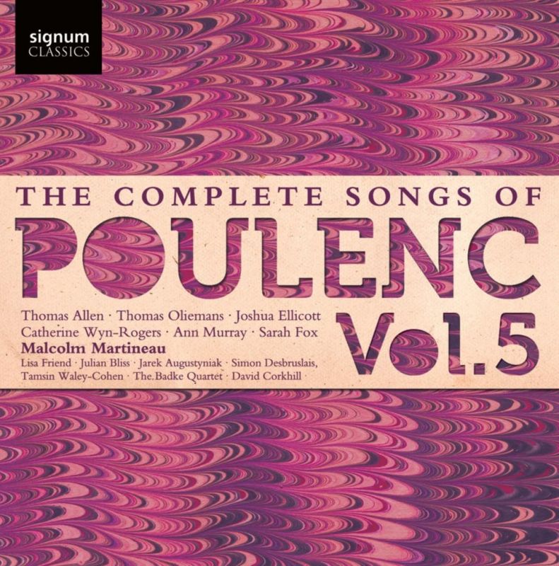 SIGCD333. POULENC The Complete Songs Vol 5