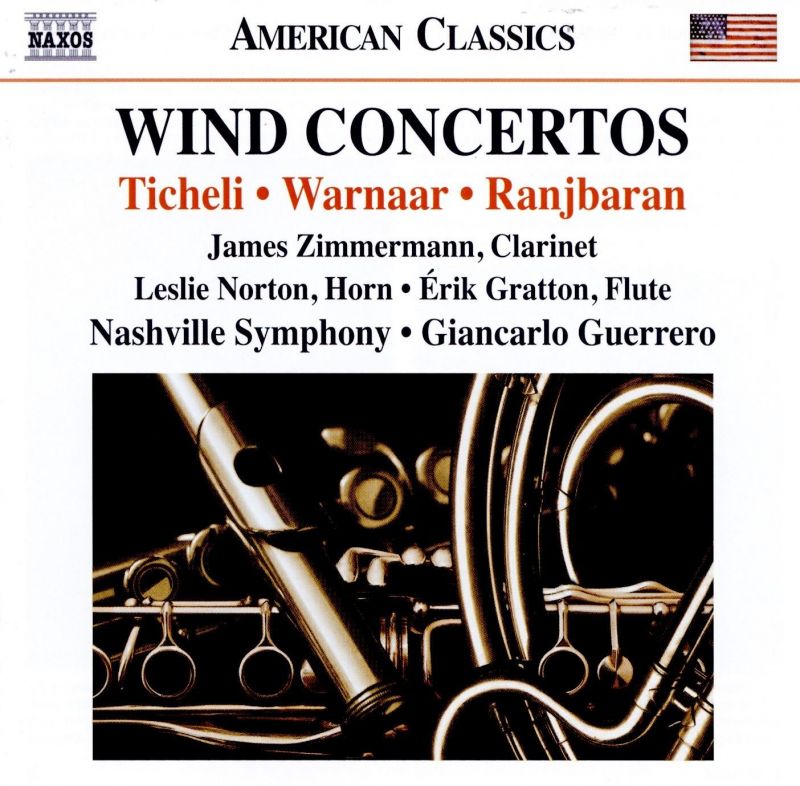 Review of RANJBARAN; TICHELI; WARNAAR Wind Concertos